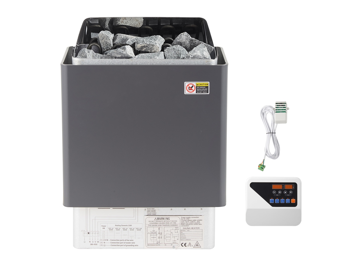 Calentador de sauna Succebuy, controlador de sauna, calentador eléctrico de 9 kW