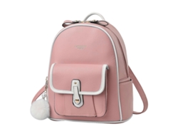 Mochila escolar moderna de piel sintética, antirrobo, para mujeres, adolescentes y niñas, ideal para viajes y uso diario. Color rosa.