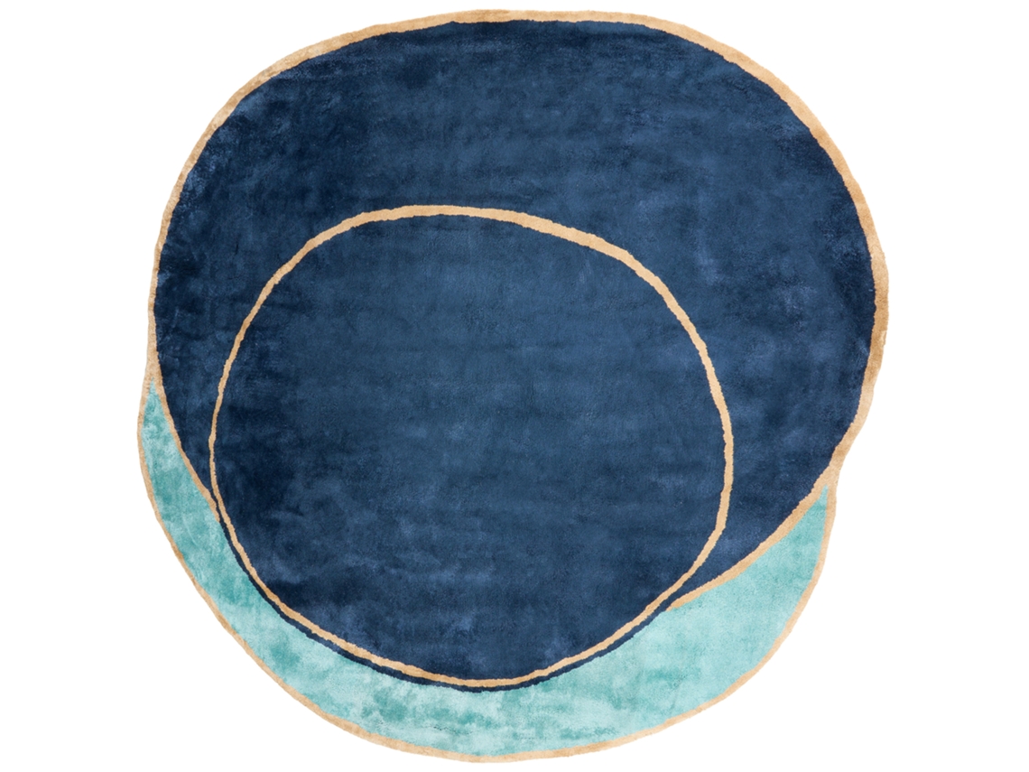 Alfombra de pelo corto BELIANI Kanrach de Viscosa Azul 200x200