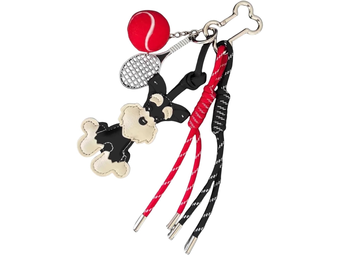 Llavero Con Forma De Cachorro Y Cadena De Schnauzer - Accesorio Ligero De Poliuretano Para Colgar
