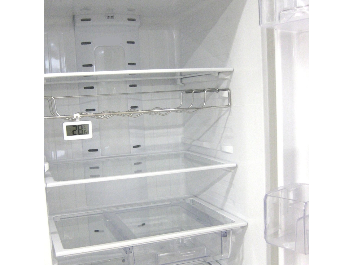 Termómetro digital LCD para frigorífico/congelador con alerta de hielo y función magnética.