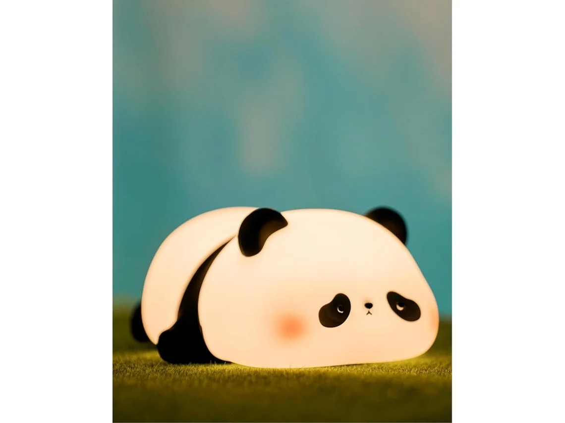 Panda Luz Nocturna 3 Niveles Tacto Yizhood Silicona Suave Cuna Blanco