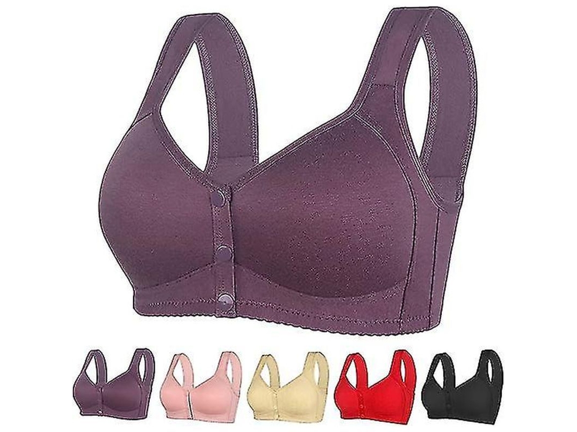 2026-sujetador Daisy Para Mujer, Cierre Frontal Con Botones, Sin Armadura, Sustento Alto, Diseño Ergonómico Y Confortable