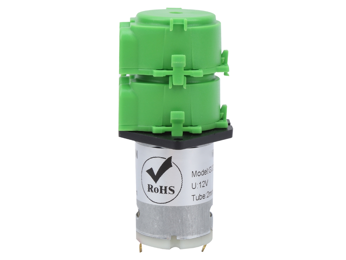 Bomba peristáltica de doble cabezal para acuarios, dosificación de agua, mangueras de silicona de 2x4 mm, 12 V CC, circulación.