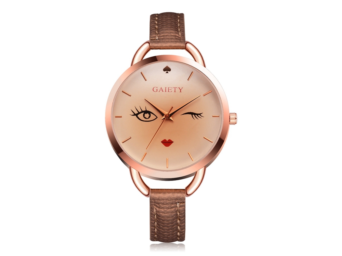 Reloj De Pulsera Analógico De Cuarzo Unisex Con Cierre De Moda Fd180 Negro