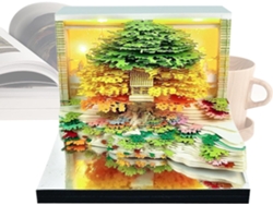 Cuaderno 3D, Calendario escultórico 2026, con diseño de árbol y hojas extraíbles, Arte para el hogar