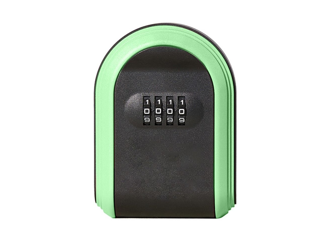 Candado de combinación de 4 dígitos, caja fuerte para llaves, caja para llaves Mdug (verde)