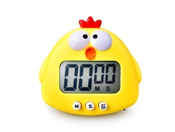 Temporizador de cuenta regresiva con diseño de animales de dibujos animados, temporizador de cocina digital con imán, reloj visual con pantalla LCD grande para cocinar y horno.
