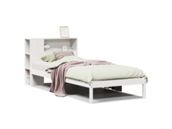 Maison Exclusive - Cama Con Estantería Sin Colchón Madera Maciza Blanca 75x190 Cm
