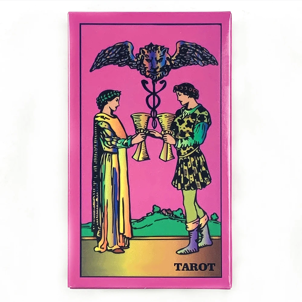 Baralho De Tarô Rosa Novinho Em Folha, Com 78 Belas Ilustrações E Um Guia Fácil De Entender.