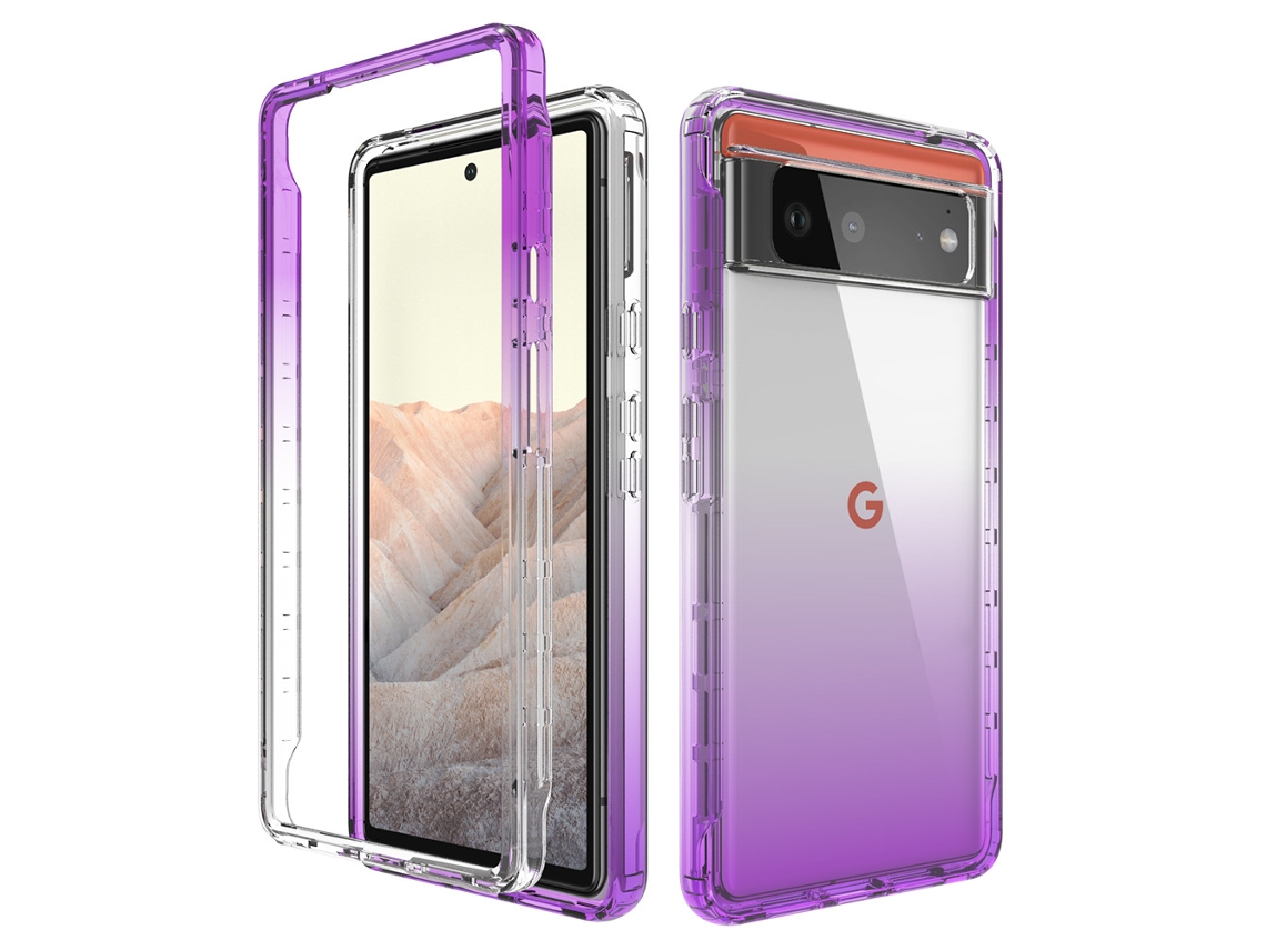 Capa De Celular Com Gradiente De Alta Transparência Para Googleroxo - Pixel 5a
