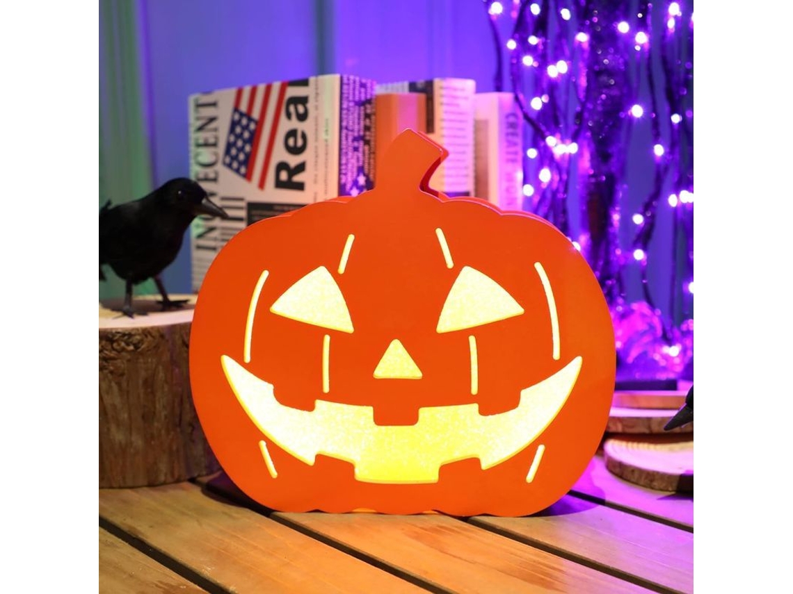 Lámpara De Halloween Calabaza Con Luz, Caja De Sombras Doble Cara, Jack-o-lantern Duradero, Luz Nocturna Decorativa