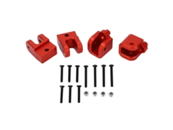 4 Piezas De Soportes De Biela Rc Compactos Y Equilibrados Anti-morado Para Coches De Control Remoto Losi Baja Rey A Escala 1/10 - Rojo