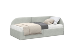 Maison Exclusive - Estructura De Cama Esquina Con Colchón Manual 2 Pcs Gris Claro