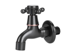 Grifo Sencillo De Latón Para Agua Fría, Estilo Retro, Con Palanca Para Fregadero Black Sweep.