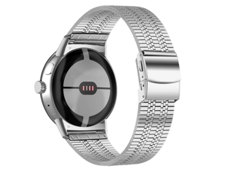 Correa de acero inoxidable 5 cuentas para Google Pixel Watch - plata