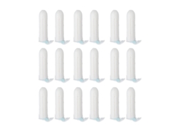 18 tampones de algodón puro, suaves y absorbentes para natación y deportes.