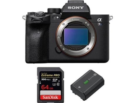 Kit Cámara Acessórios SONY Alpha a7S III + SanDisk 64 GB + Batería (12.1 MP - Sensor: Exmor R - ISO: 80 a 102400)