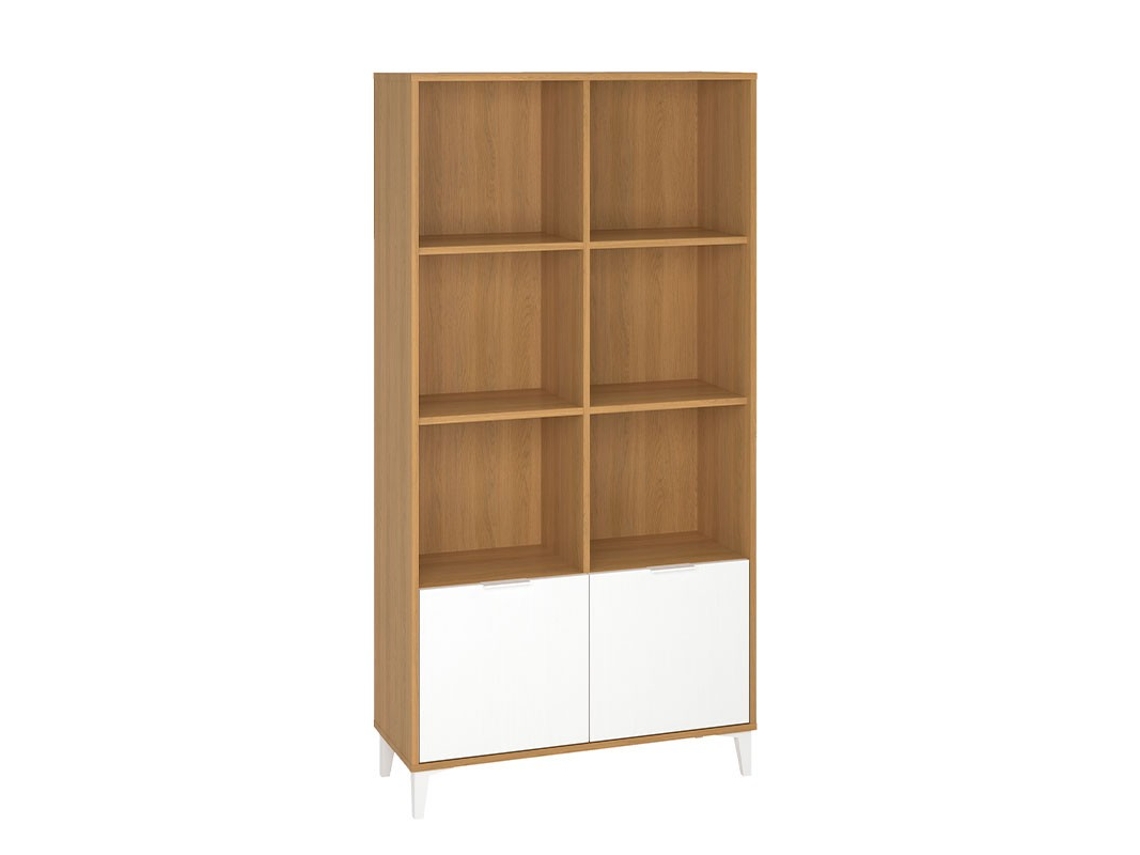Estantería Roble Dicnor MOMMA HOME (Blanco - Aglomerado -85x34x167 cm)