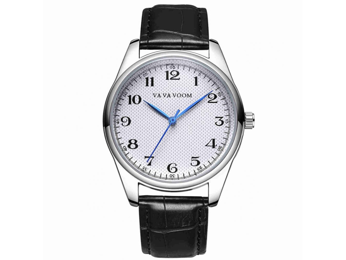 Reloj De Pulsera Para Hombres Caballero Vava Voom Cuarzo Azul Negro