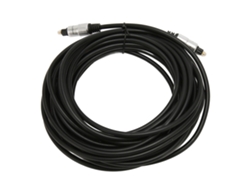 Cabo Óptico De Som Com Conector Dourado E Casing De Liga De Alumínio Fibra Óptica Digital 5m