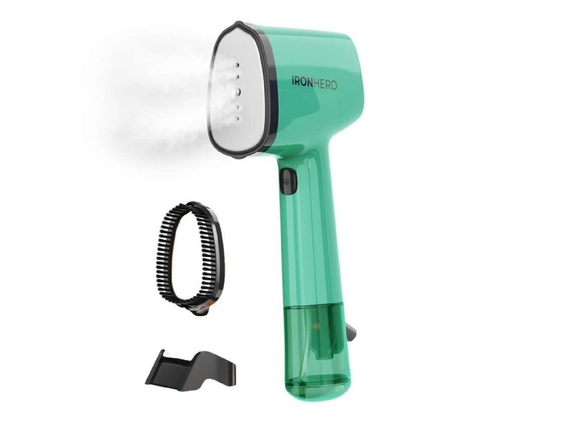 Cecotec Plancha Vertical Suela Cerámica Ironhero V-1500 Essential Green, Potencia 1500 W, Vapor Continuo 25g/min