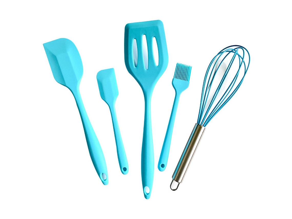 Juego De Utensilios De Cocina De Silicona: Ideal Para Chefs Jóvenes Y Espacios Pequeños JEIIBRZUI