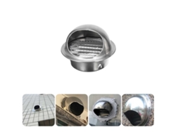 Rejilla De Ventilación De Acero Inoxidable Con Filtro Y Ganchos Para Ventilación Y Extracción De Aire De 100/150 Mm.