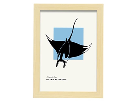 Poster NACNIC Pop Art Abstracto Manta Raya (A4)