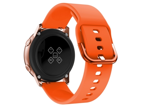 Correa de Silicona 20mm para Samsung Galaxy Watch4 Classic 46mm 42mm/Watch4 44mm 40mm/Watch Active 2/Garmin Vivomove3 - anaranjado