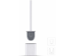 Cepillo y soporte para inodoro, antigoteo, antibacteriano, de secado rápido.