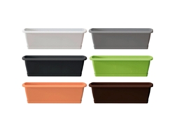 Maceta PROSPERPLAST Respana Set (Gris - 49 x 18.4 x 15 cm)