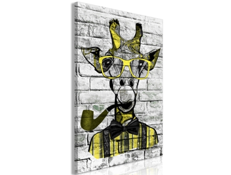 Cuadro ARTGEIST Giraffe with Pipe (1 Part) Vertical Yellow (20x30)
