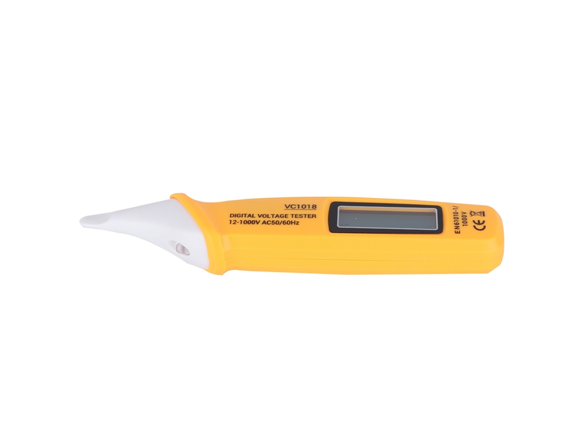 Lápiz De Prueba Eléctrica Digital Vc1018 Con Contacto/sin Contacto, Detector De Voltaje Ca Con Pantalla Inteligente, Amarillo.