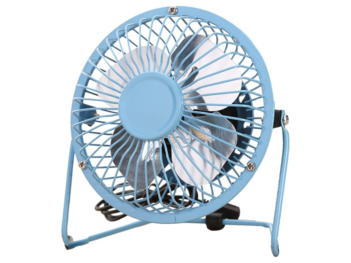 Ventilador de mesa USB ajustable 350º (azul)