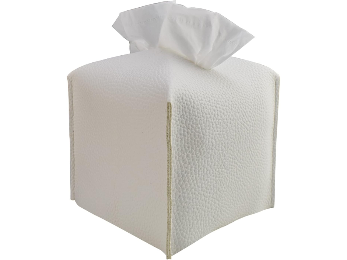 Caja De Pañuelos De Piel - Material Pu - Pañuelos Reemplazables - Diseño Reforzado