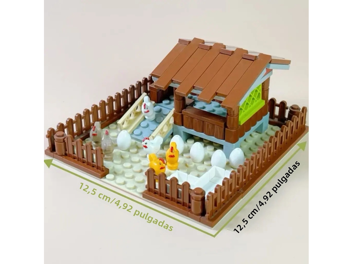 Bloque De Construcción Moc De Animales De Granja (gallinero) Juguete Diy