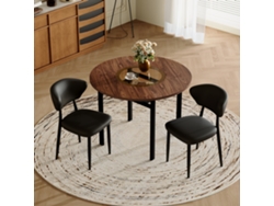 Conjunto De Comedor Redondo Minimalista Moderno, Mesa Redonda Diámetro 100 Cm.