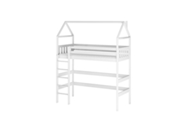 Cama Infantil FURNLUX Gloria (Blanco, Madera Maciza - 98X198X227 Cm / 90X190 Cm)