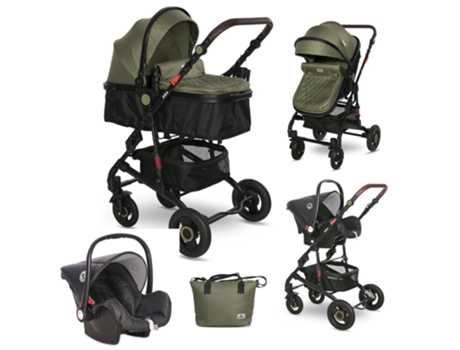 Carrito de bebé trío convertible ALBA PREMIUM de LORELLI loden green/black