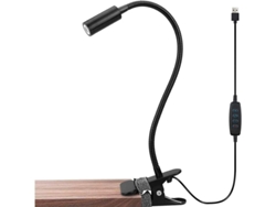 Lámpara De Mesa Led Con Clip De Aluminio, Brazo Flexible De 360°, 1
