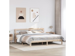 Estructura De Cama Con Cabecero Madera Maciza Pino 180x200 Cm