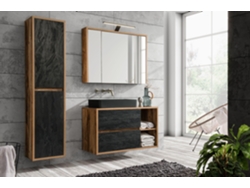 Armarios Con Espejo FURNLUX Classic Hampton (Beige, Madera Contrachapada - 100X16X75 Cm)