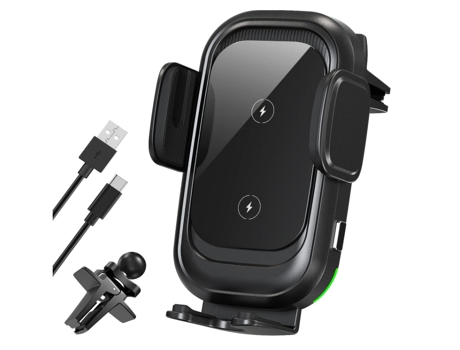 Cargador de Auto sin Cable Carga Rápido de 15 W con Fijo Automática para Telefone de Auto Suporte para Carr CHRONUS