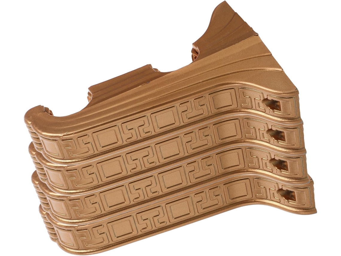 Soportes Dobles De Plástico Dorado Para Barras De Cortina, Compatibles Con Barras De 26-28 Mm, Paquete De 4 Soportes.
