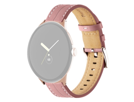 Correa de piel auténtica para Google Pixel Watch - rosa oscuro