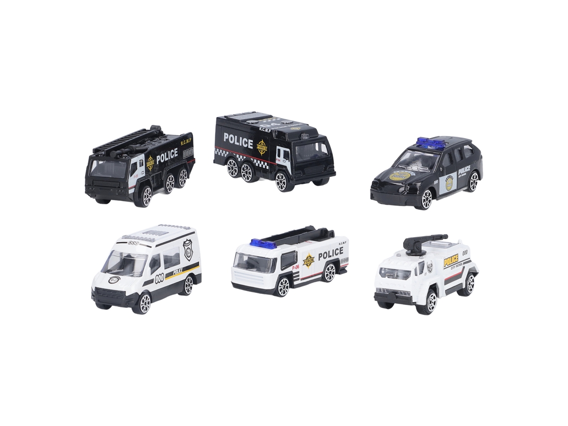 Set De Coches Swat 1:64 De Metal Fundido, Juguetes Educativos Portátiles Para Niños, Modelos De Vehículos Policiales