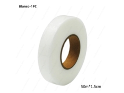 Rolo de 50 Metros Tecido Não Tecido Dupla Face Fusível Interlining Vestuário Ferro Pacote Fita Lateral Calça Borda Mudar Curto MDUG (branco 1 Pc)