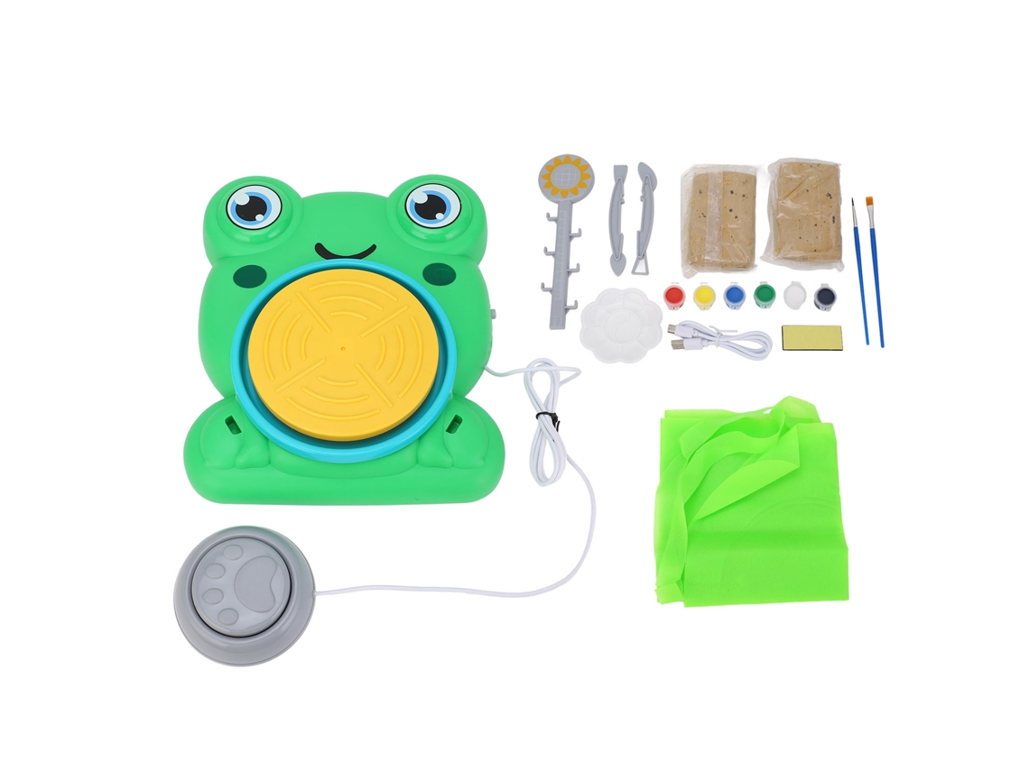 Rebe-rueda De Alfarería Para Niños Con Herramientas De Escultura Kit Completo Educativo De Pintura Para Principiantes