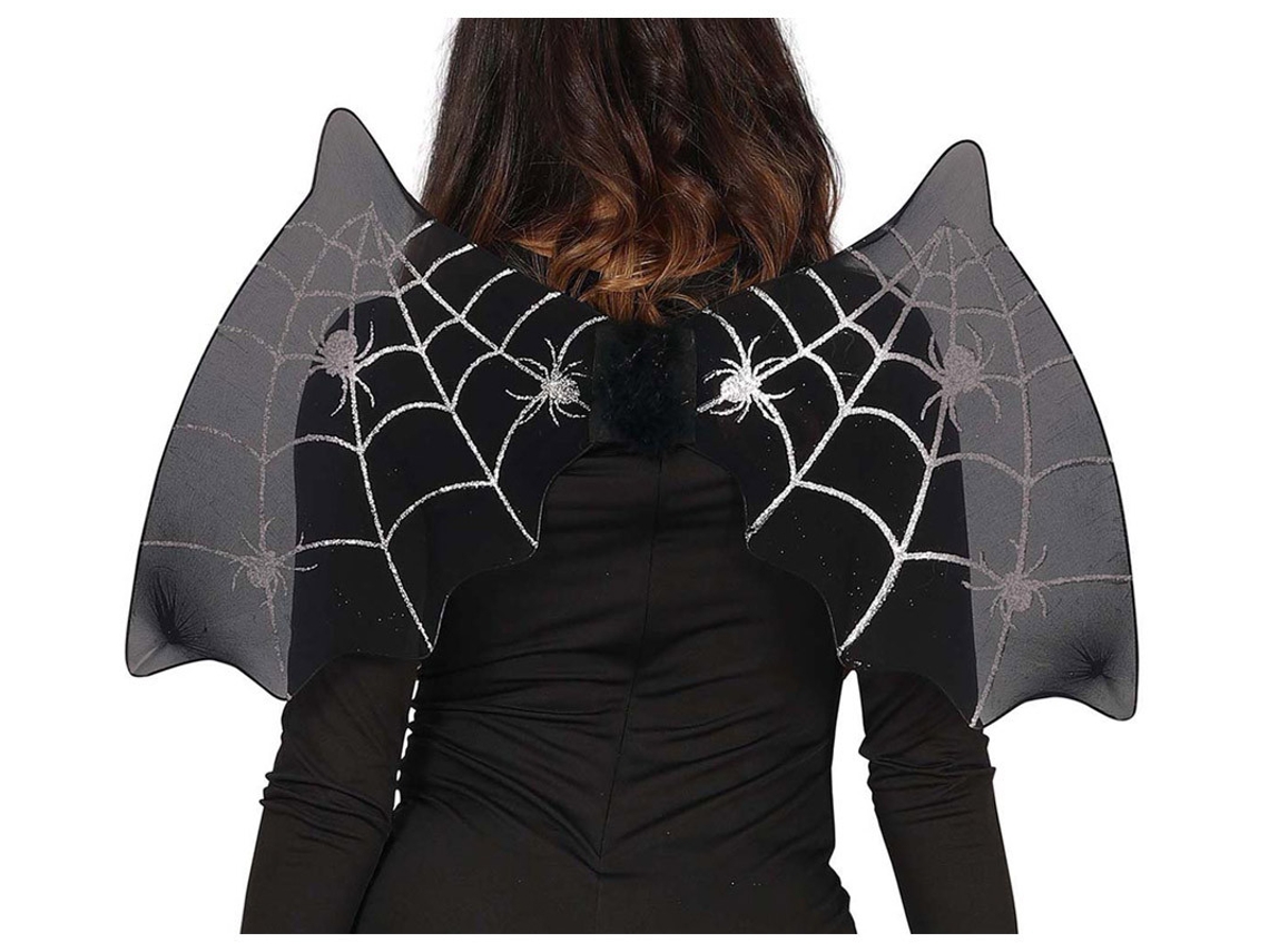 Alas GUIRCA Murciélago Negro con Arañas